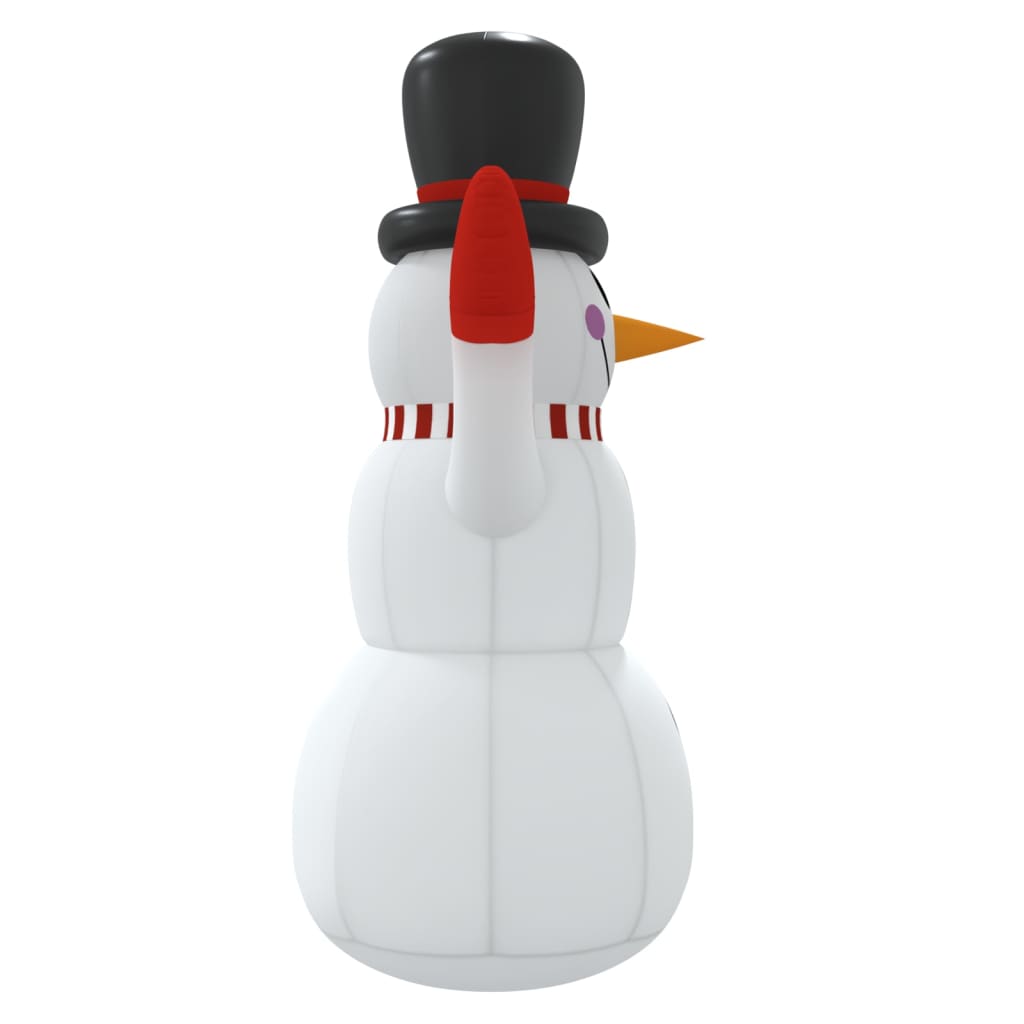 Boneco de neve insuflável com luzes LED 225 cm