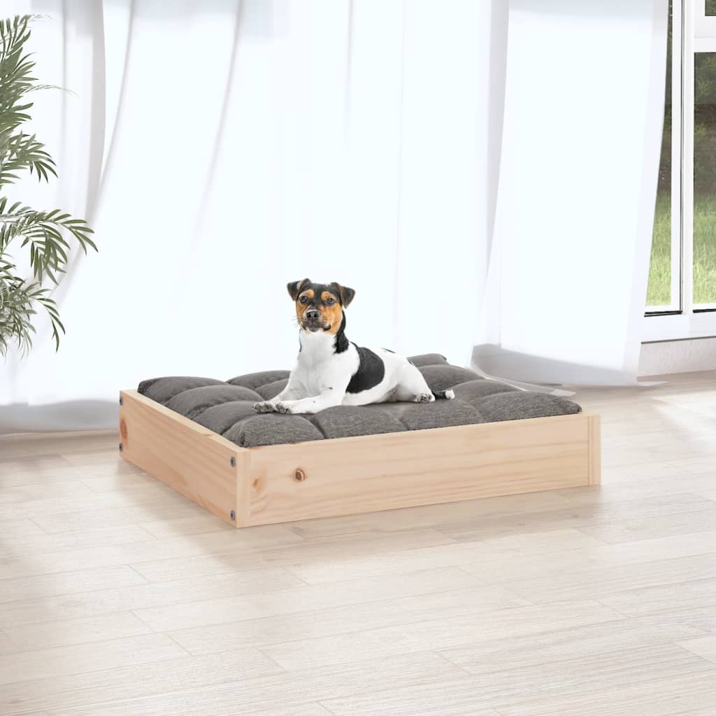 Cama para cães 51,5x44x9 cm madeira de pinho maciça