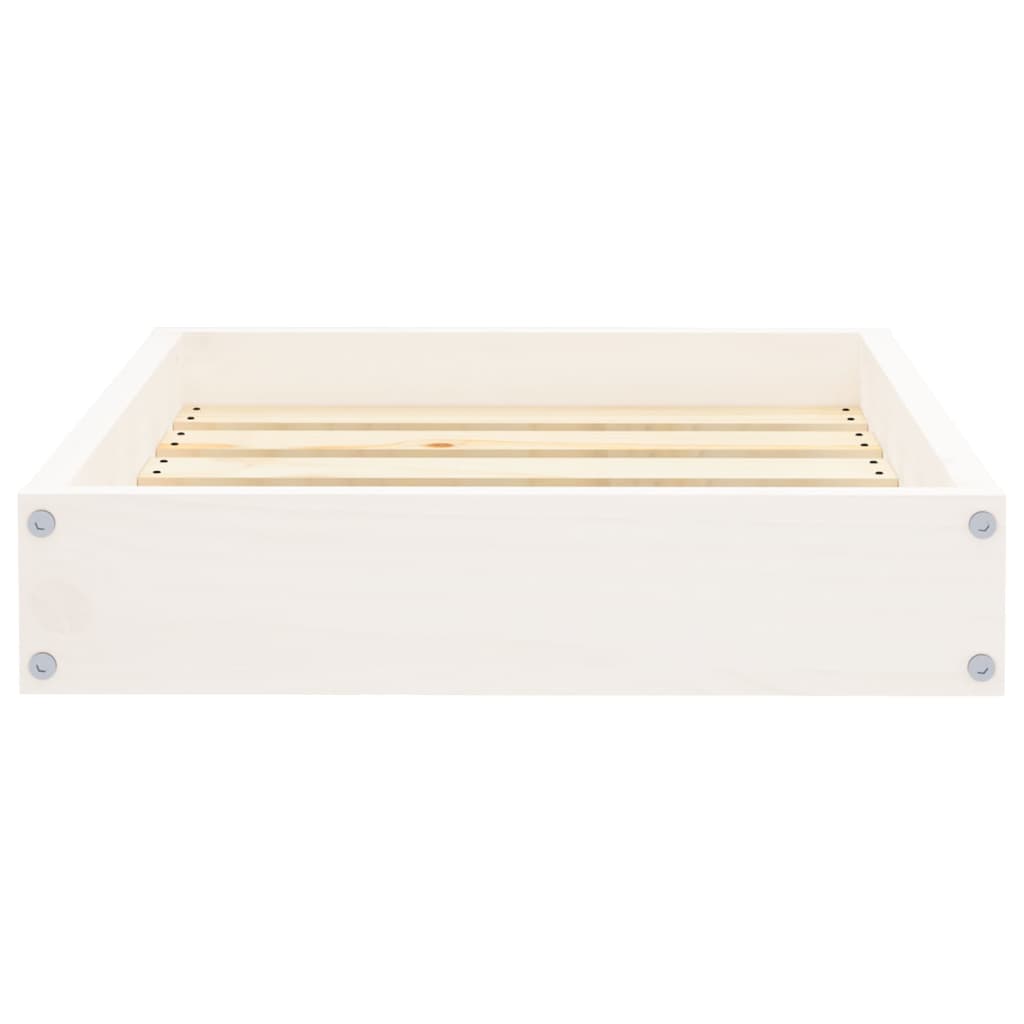 Cama para cães 51,5x44x9 cm madeira de pinho maciça branco