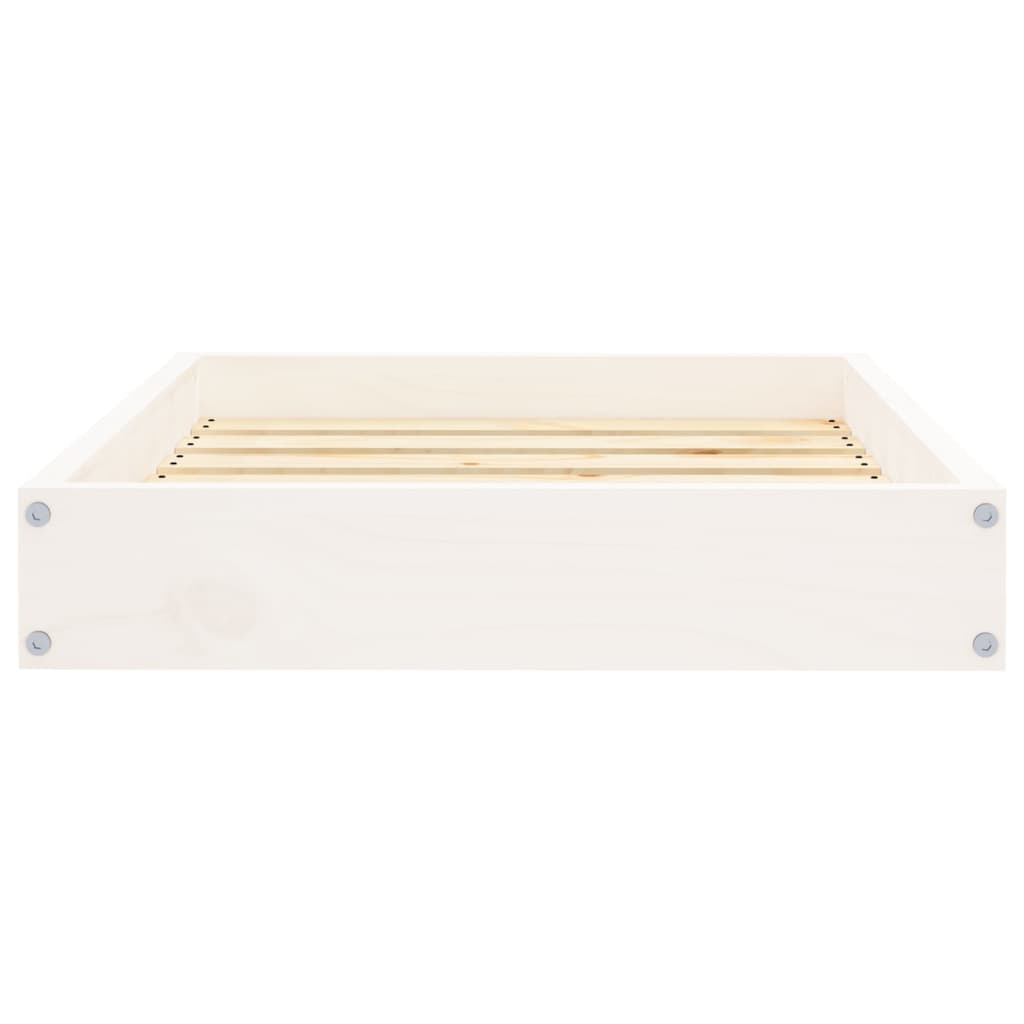 Cama para cães 61,5x49x9 cm madeira de pinho maciça branco