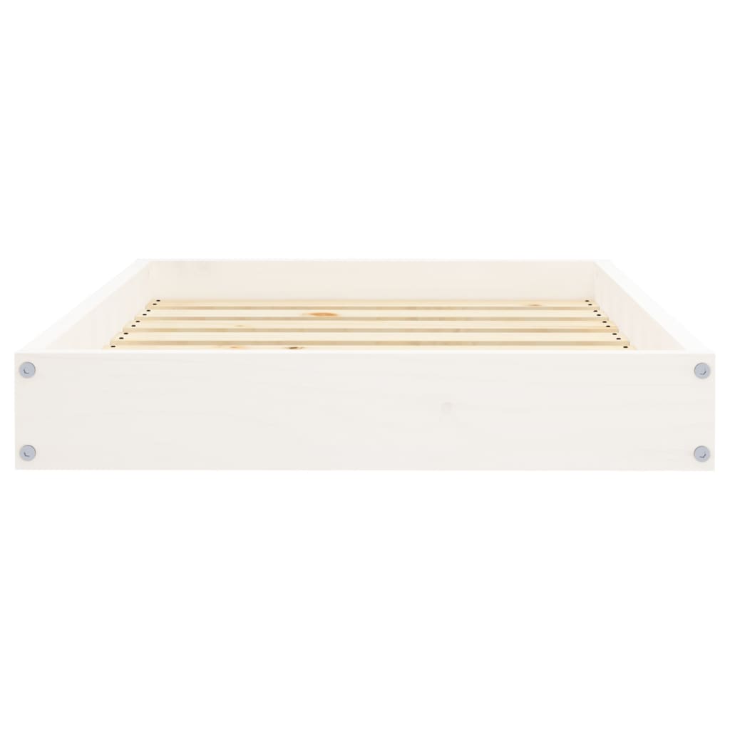 Cama para cães 71,5x54x9 cm madeira de pinho maciça branco