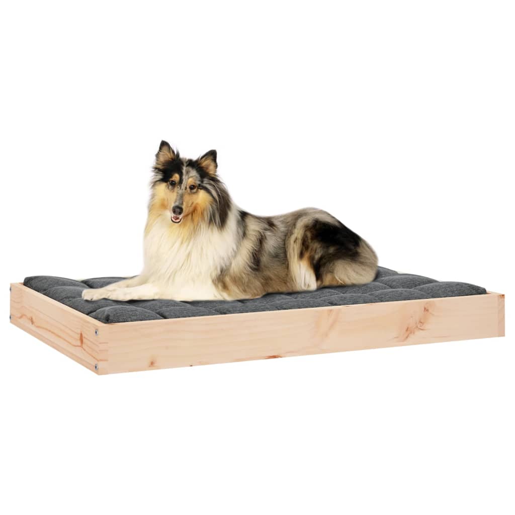 Cama para cães 91,5x64x9 cm madeira de pinho maciça