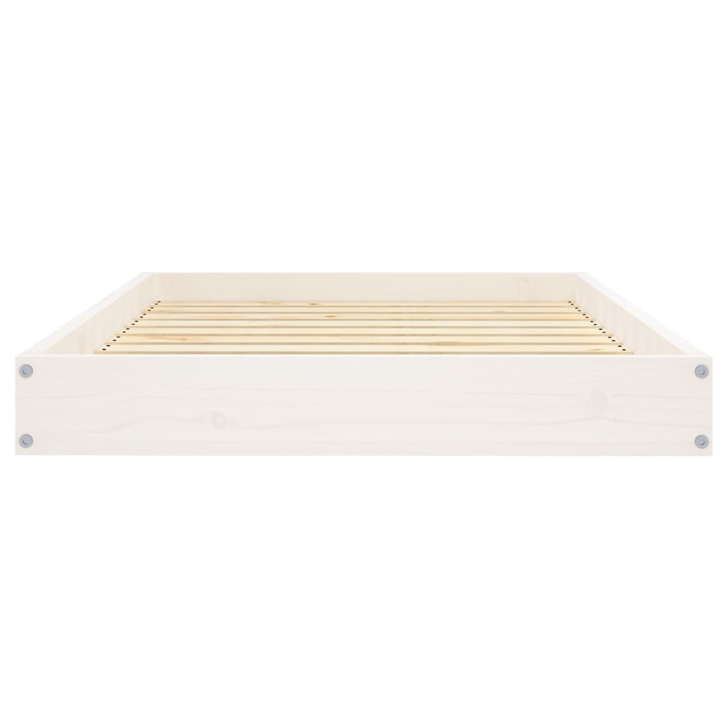 Cama para cães 91,5x64x9 cm madeira de pinho maciça branco