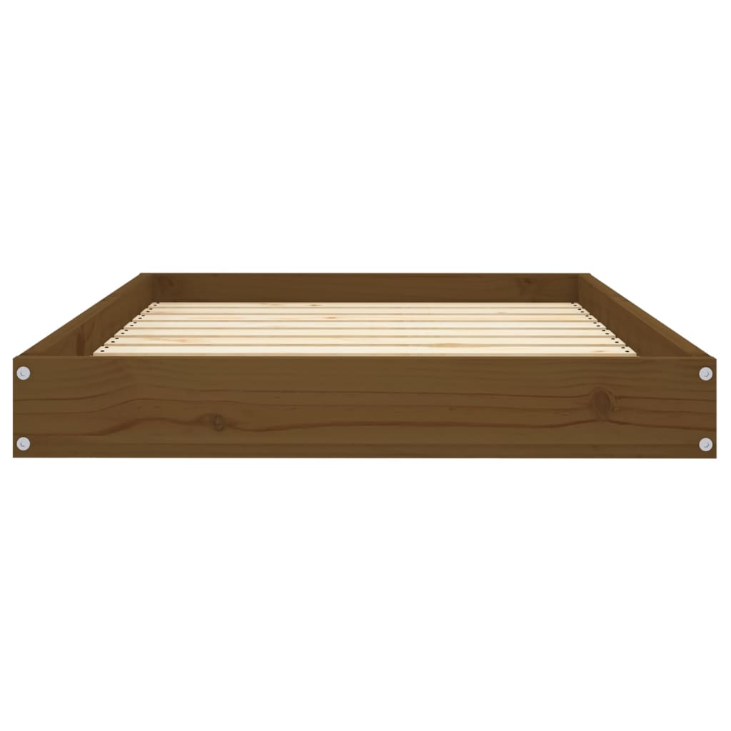 Cama para cães 91,5x64x9 cm pinho maciço castanho mel