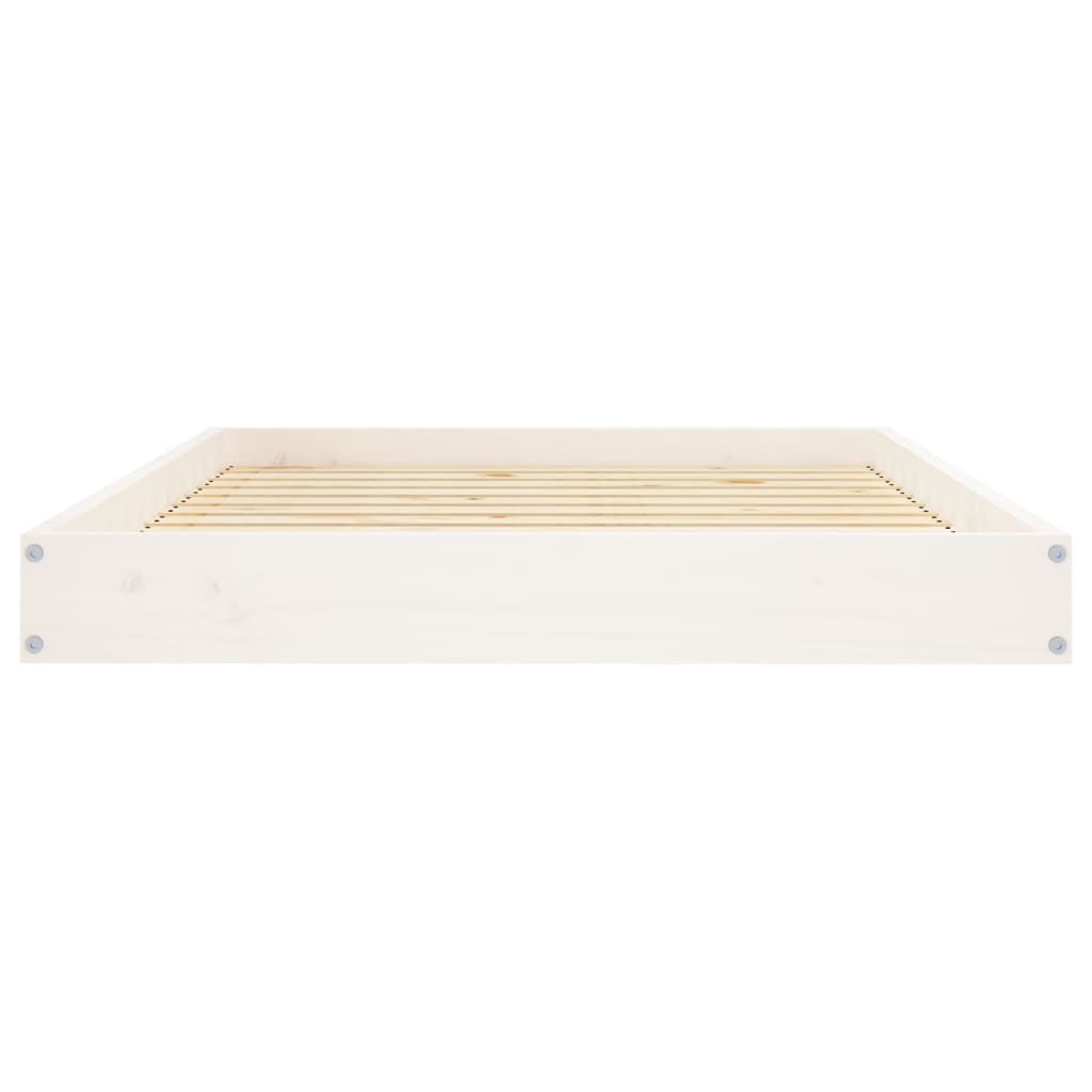 Cama para cães 101,5x74x9 cm madeira de pinho maciça branco