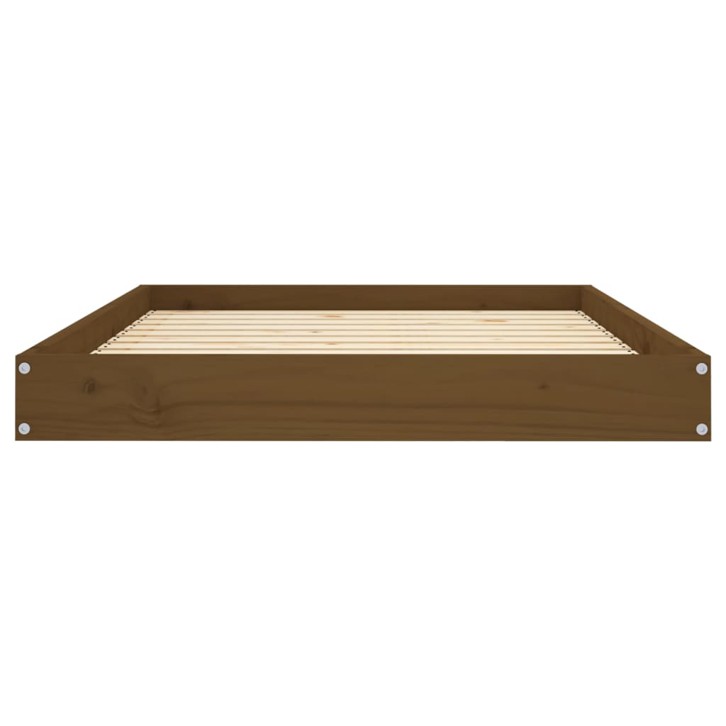 Cama para cães 101,5x74x9 cm pinho maciço castanho mel