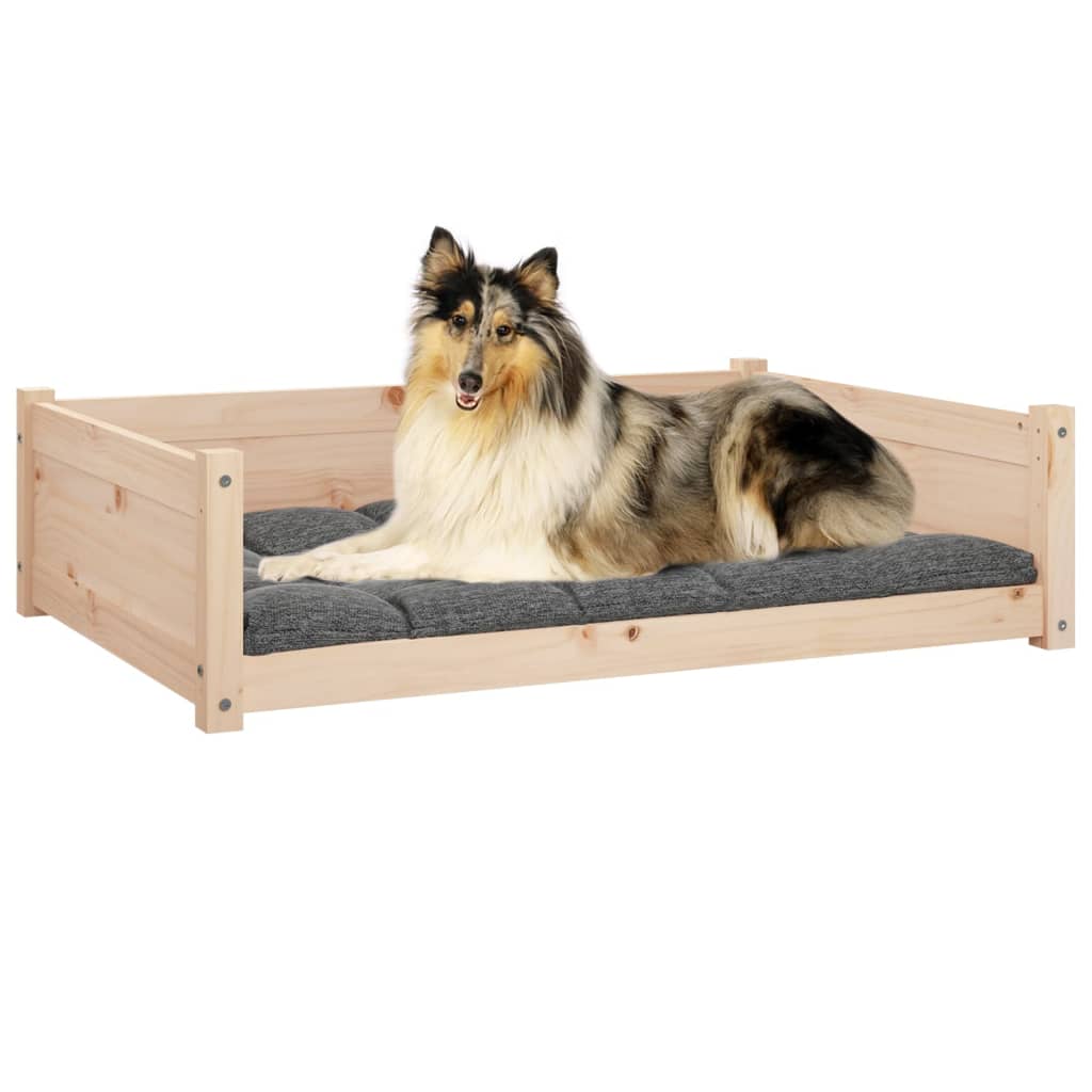 Cama para cães 95,5x65,5x28 cm madeira de pinho maciça