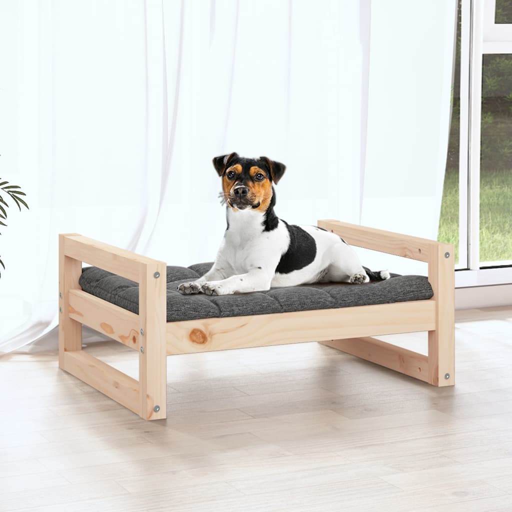 Cama para cães 55,5x45,5x28 cm madeira de pinho maciça