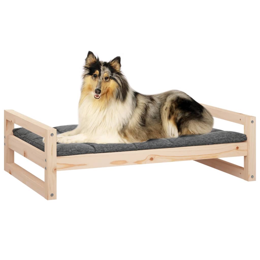 Cama para cães 95,5x65,5x28 cm madeira de pinho maciça