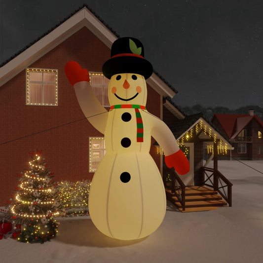 Boneco de neve insuflável com luzes LED 620 cm