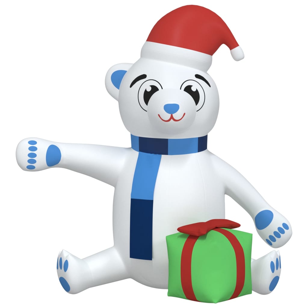 Urso de Natal insuflável com luzes LED 180 cm