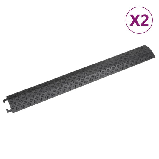 Rampas protetoras de cabos 2 pcs 98,5 cm preto