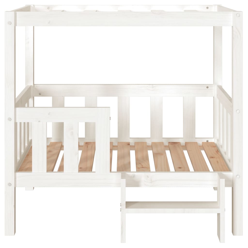 Cama para cães 95,5x73,5x90 cm madeira de pinho maciça branco