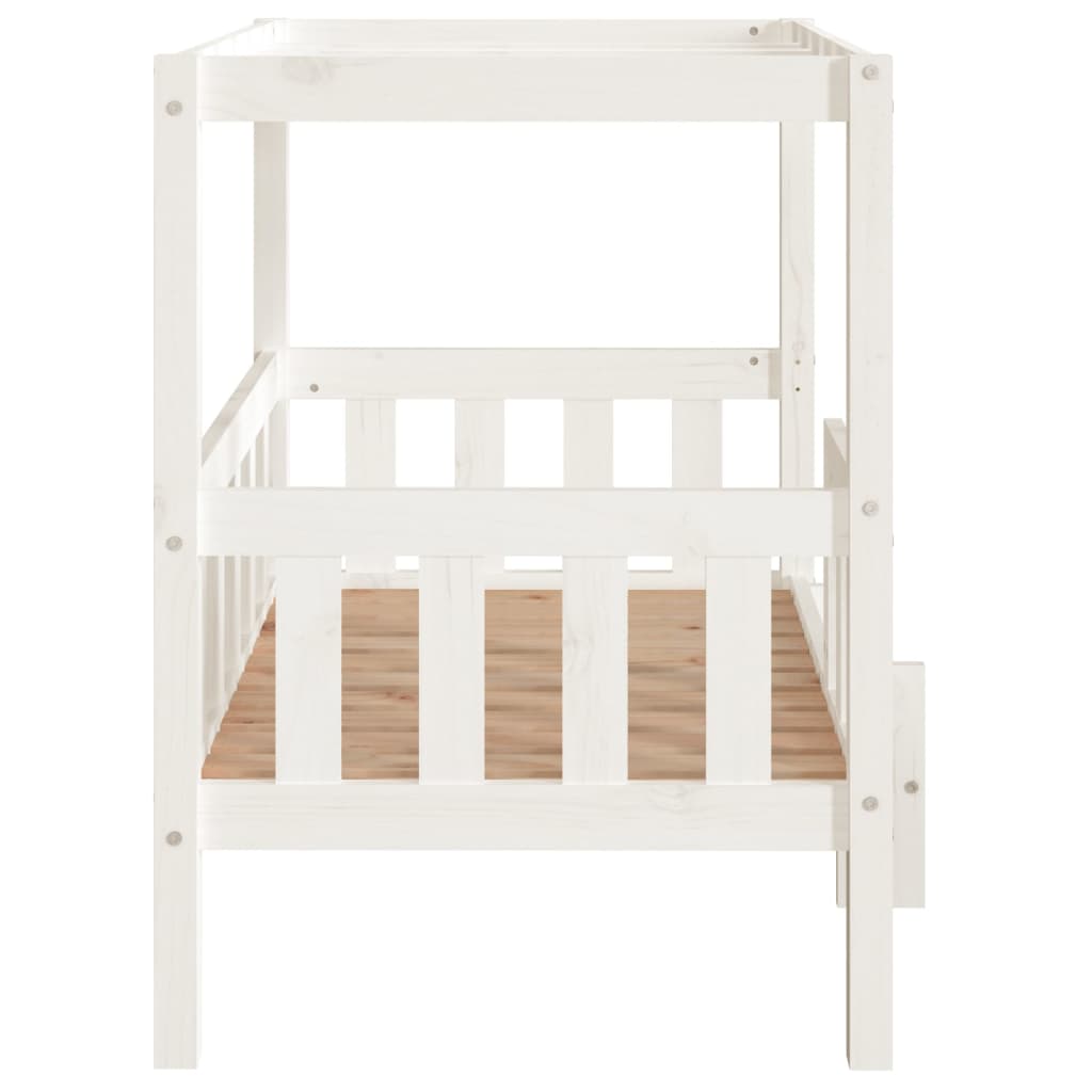 Cama para cães 95,5x73,5x90 cm madeira de pinho maciça branco