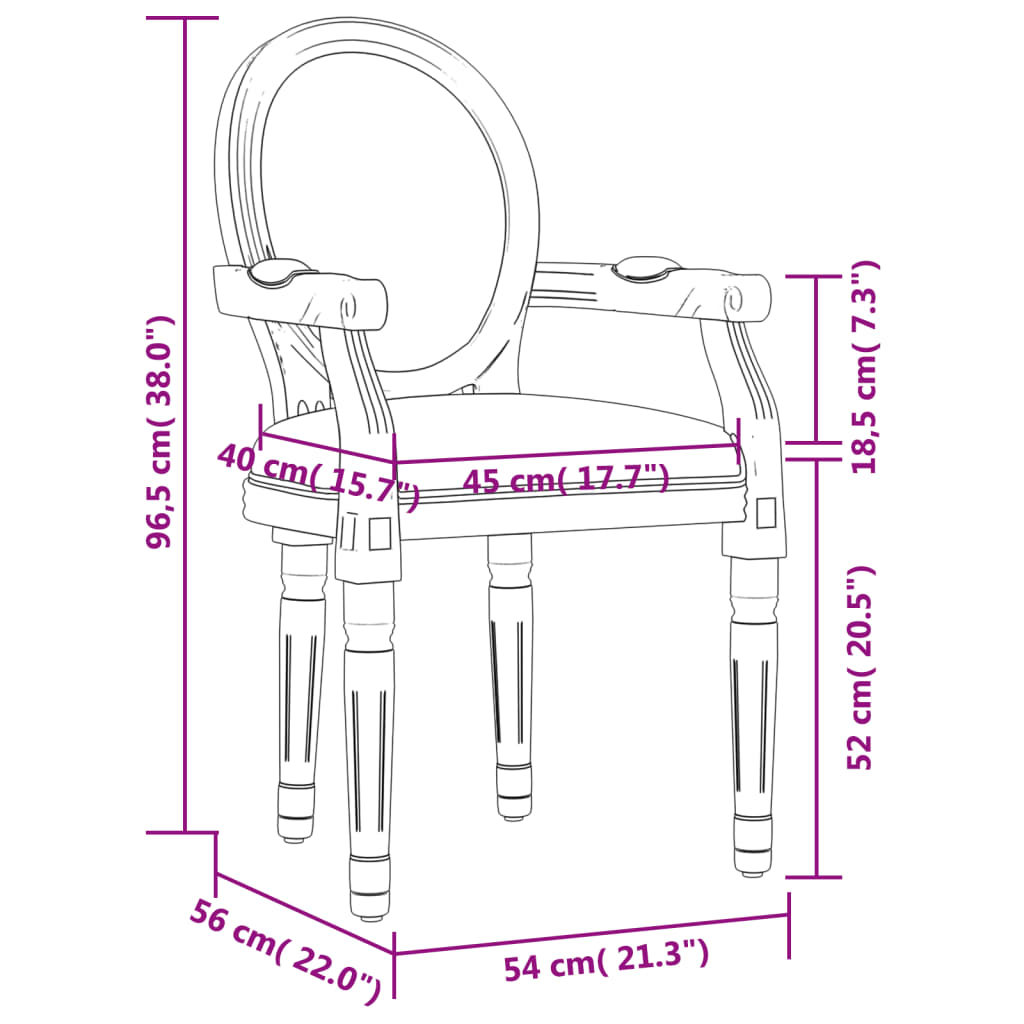 Cadeira de jantar 54x56x96,5 cm veludo cinzento-escuro