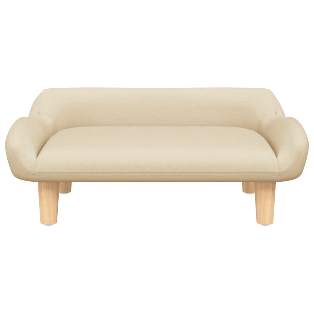 Cama para cães 70x40x24 cm tecido cor creme