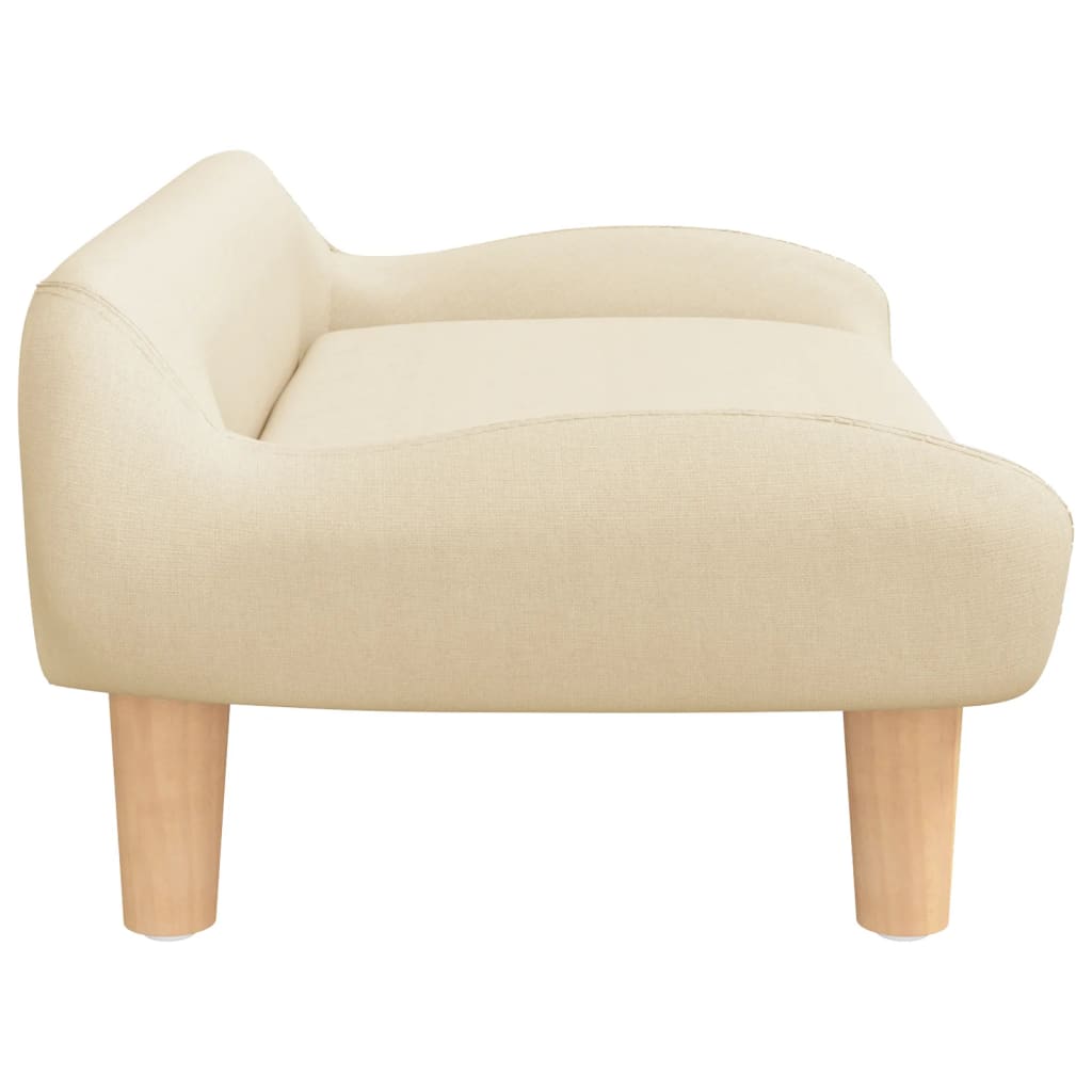 Cama para cães 70x40x24 cm tecido cor creme