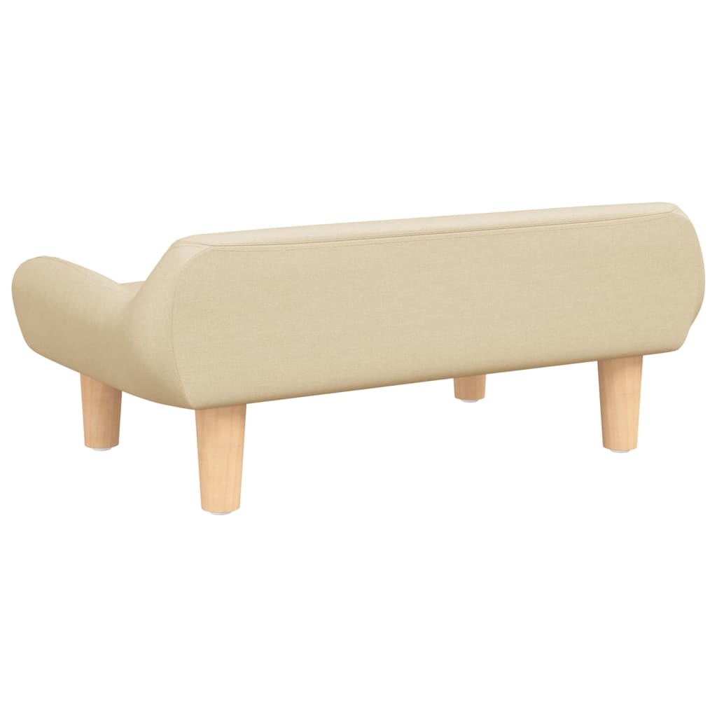 Cama para cães 70x40x24 cm tecido cor creme