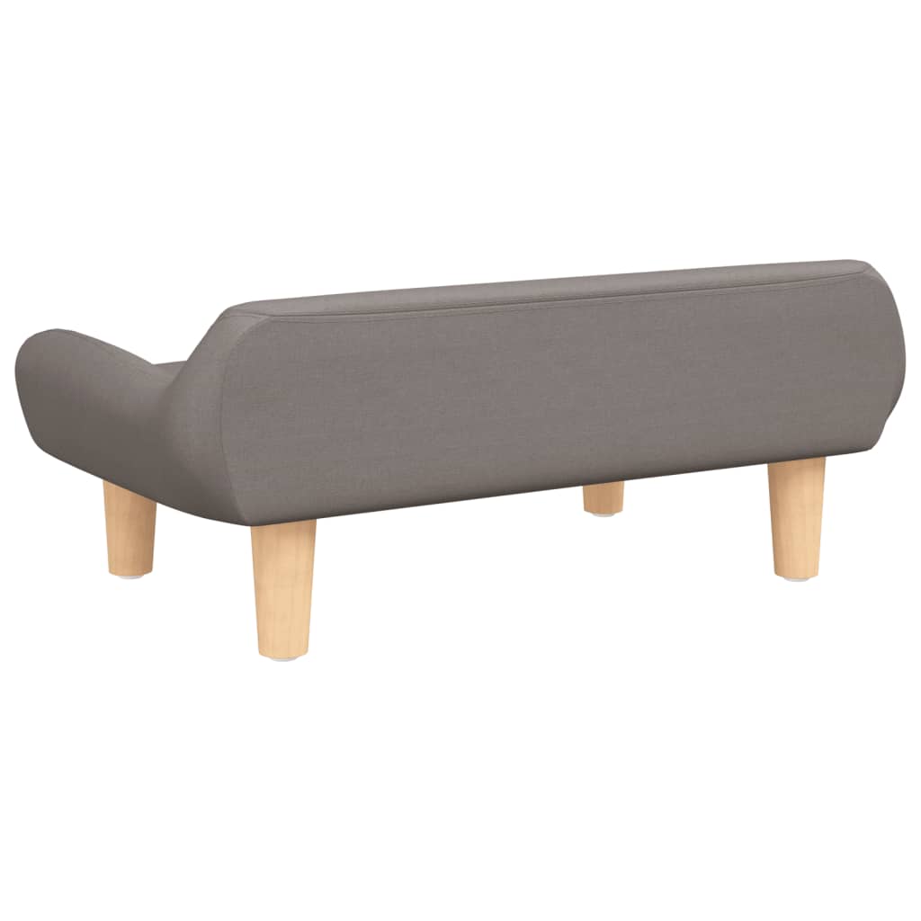 Cama para cães 70x40x24 cm tecido cinzento-acastanhado