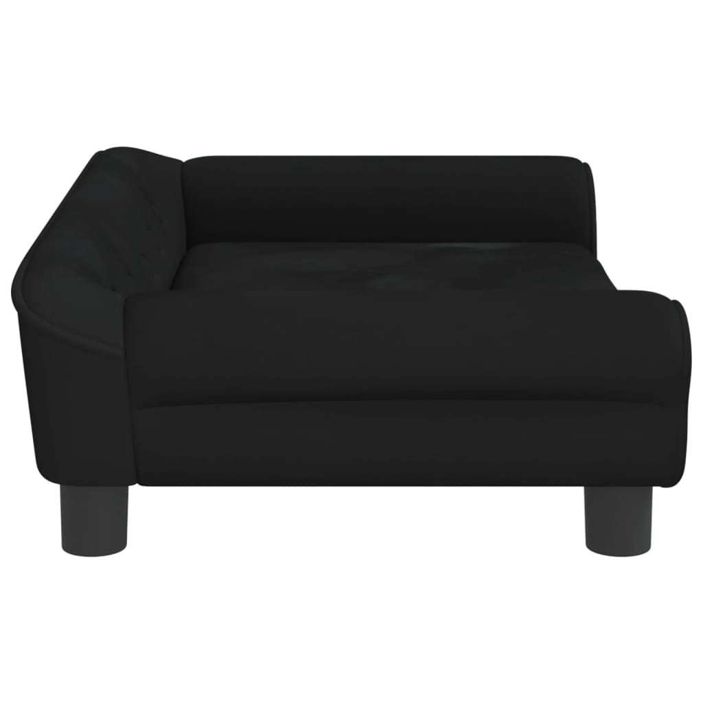 Cama para cães 70x48x22 cm veludo preto