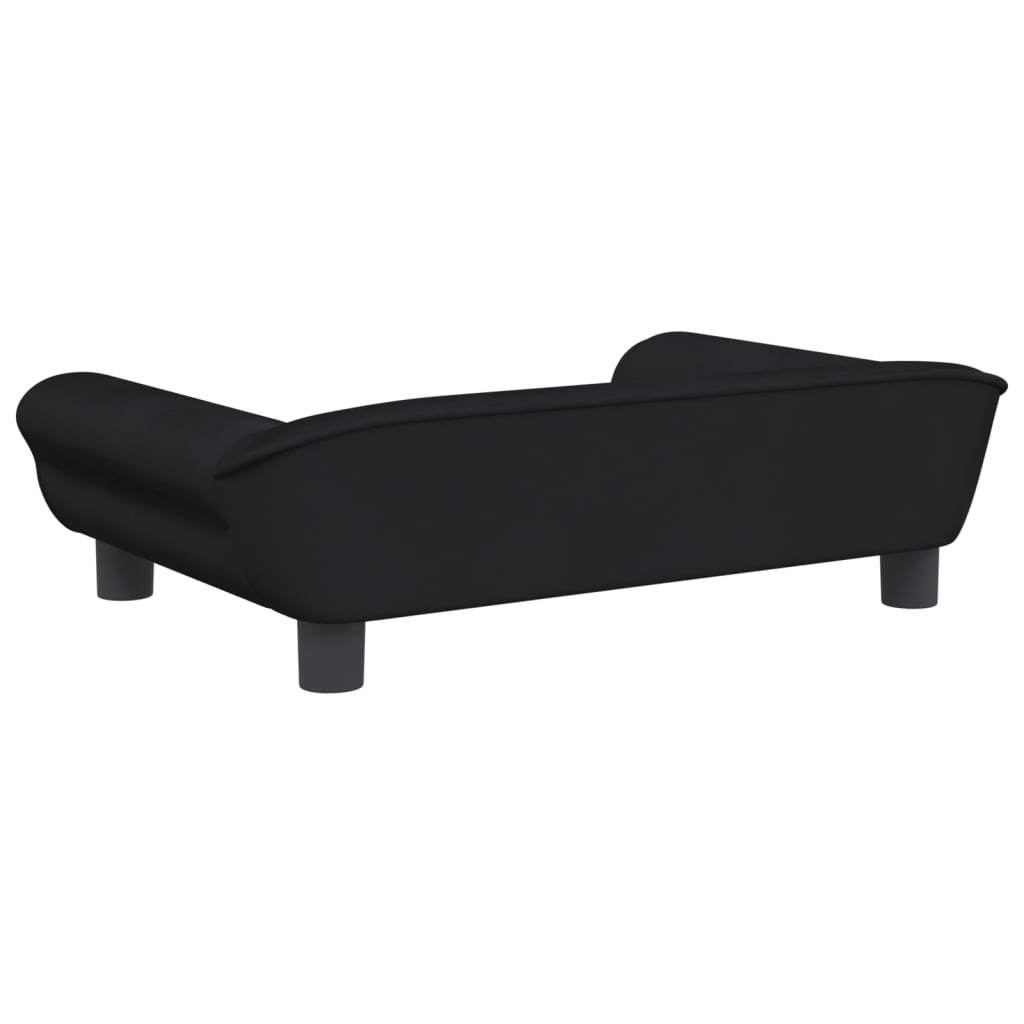 Cama para cães 70x48x22 cm veludo preto