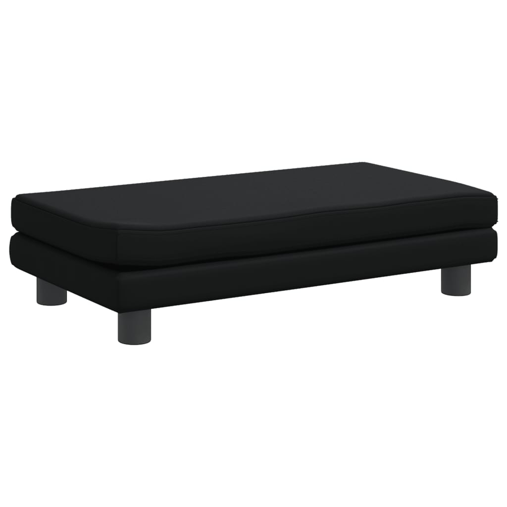 Cama para cães com extensão 100x50x30 cm couro artificial preto