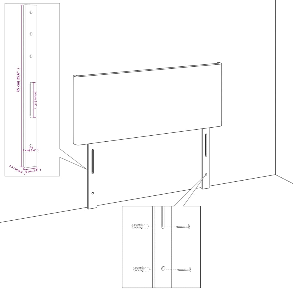 Cabeceira de cama 4 pcs veludo 90x5x78/88 cm cinzento-claro