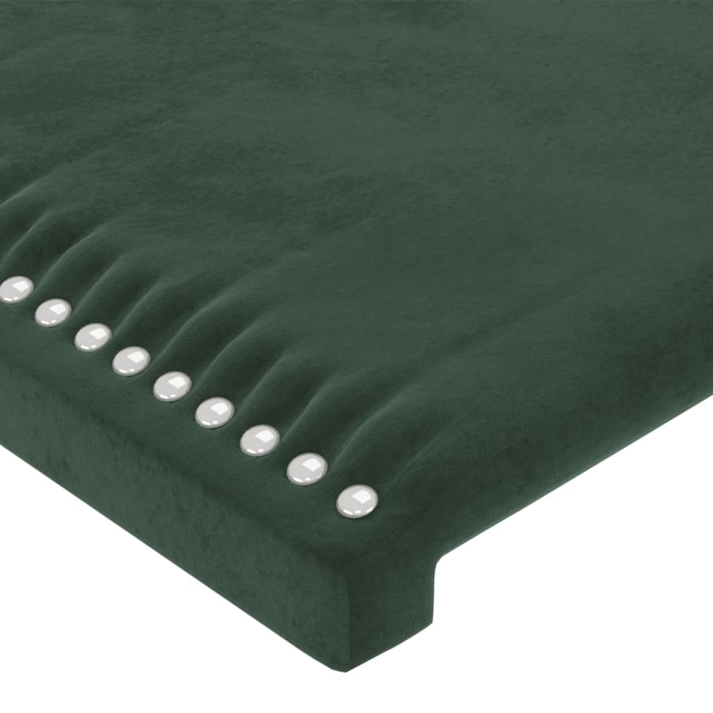 Cabeceira de cama 4 pcs veludo 100x5x78/88 cm verde-escuro