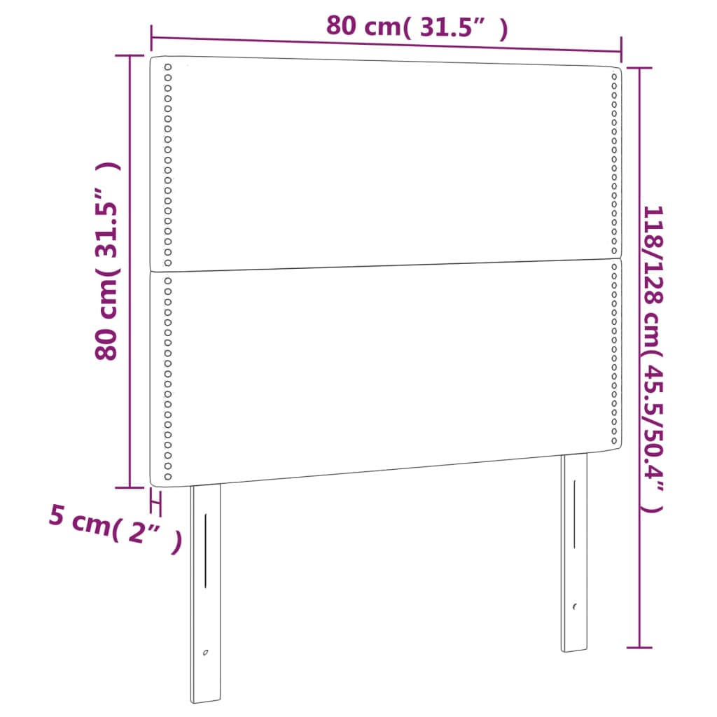 Cabeceira cama 2 pcs couro artificial 80x5x78/88 cm cappuccino