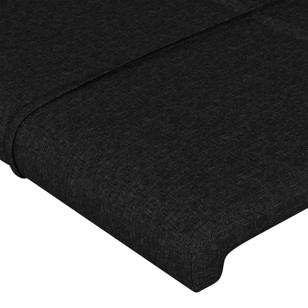 Cabeceira de cama 2 pcs tecido 100x5x78/88 cm preto