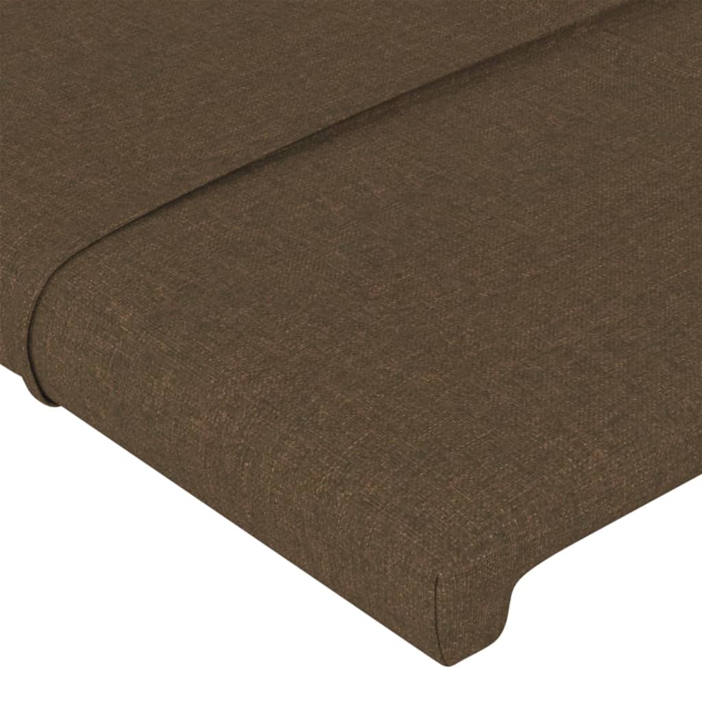 Cabeceira de cama 2 pcs tecido 100x5x78/88 cm castanho -escuro