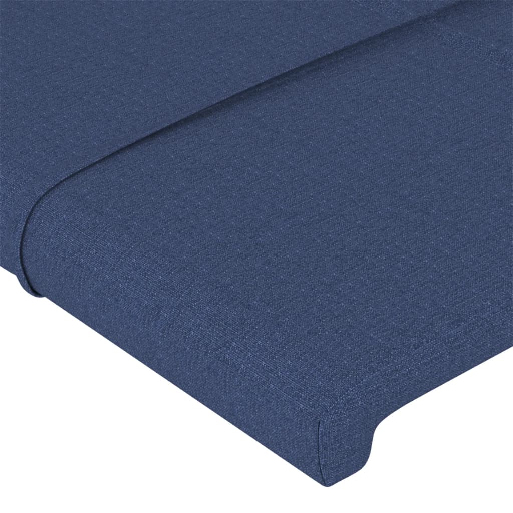 Cabeceira de cama 4 pcs tecido 72x5x78/88 cm azul