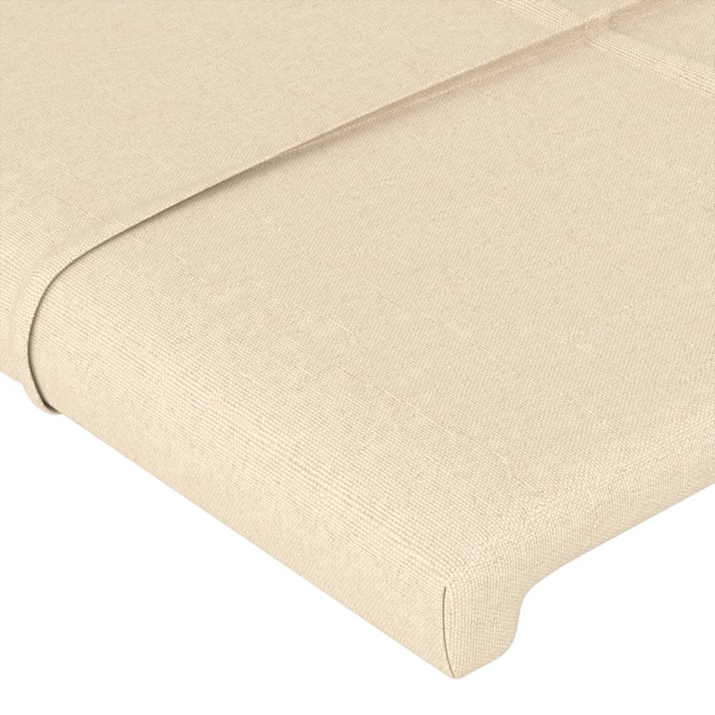 Cabeceira de cama 4 pcs tecido 80x5x78/88 cm creme