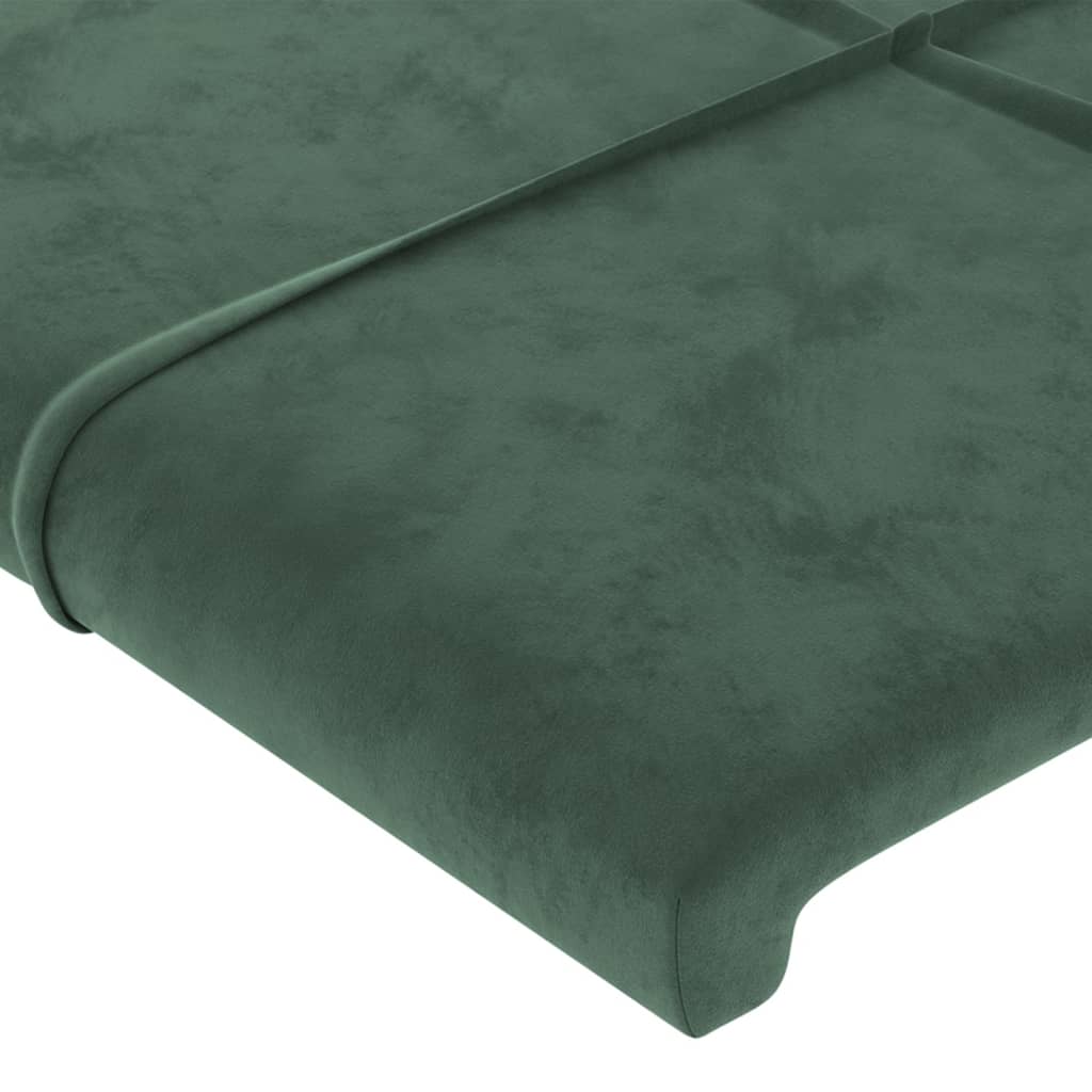 Cabeceira de cama 2 pcs veludo 80x5x78/88 cm verde-escuro