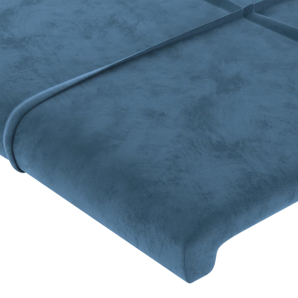 Cabeceira de cama 2 pcs veludo 80x5x78/88 cm azul-escuro