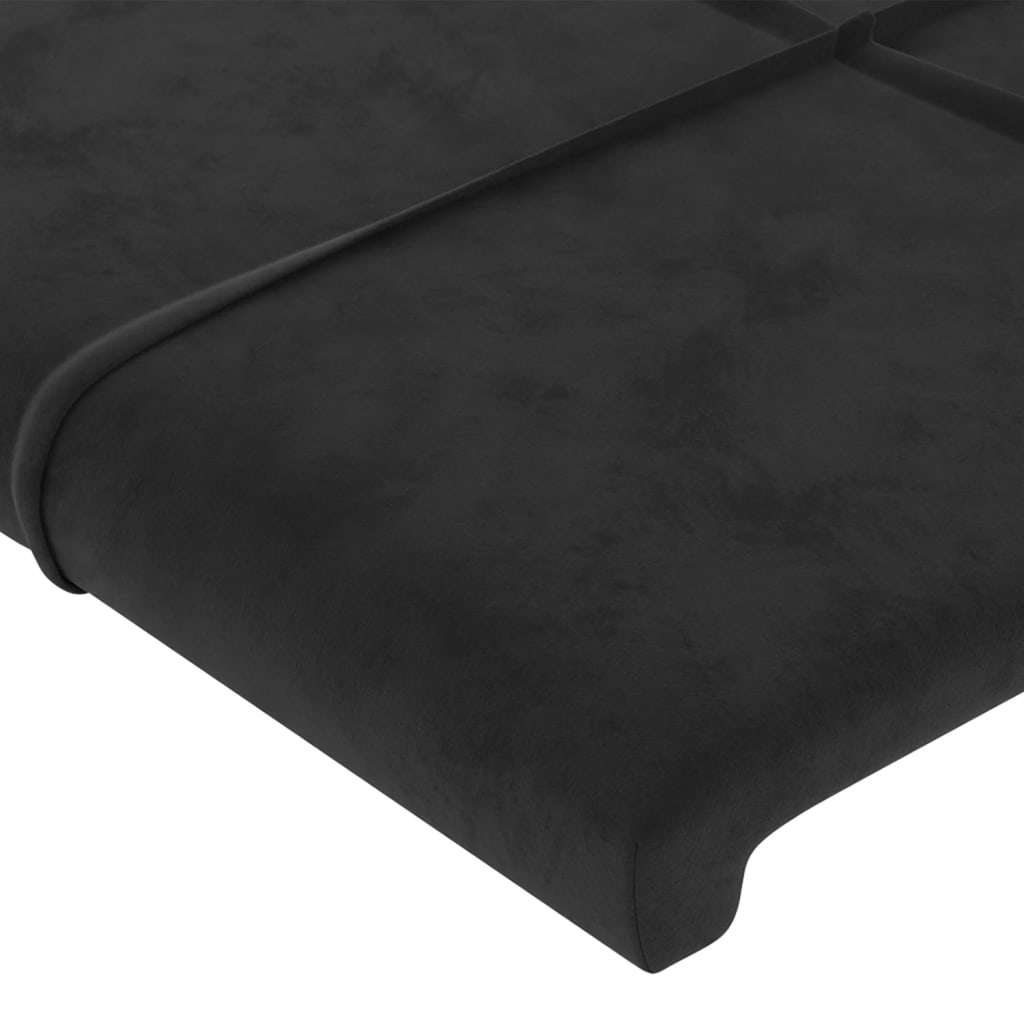 Cabeceira de cama 2 pcs veludo 90x5x78/88 cm preto