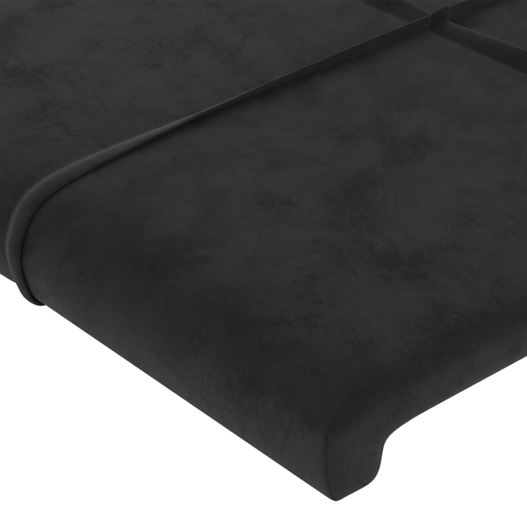 Cabeceira de cama 2 pcs veludo 100x5x78/88 cm preto