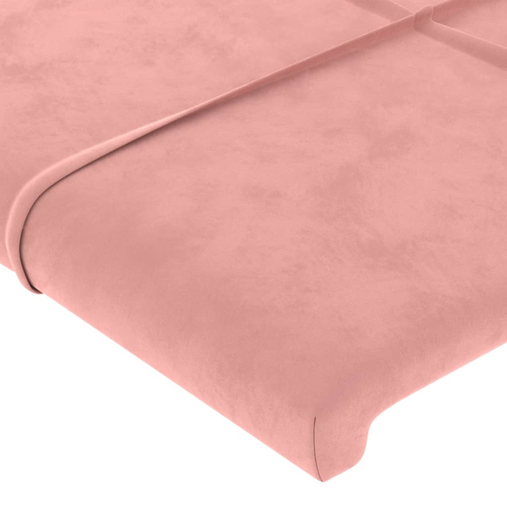 Cabeceira de cama 2 pcs veludo 100x5x78/88 cm rosa