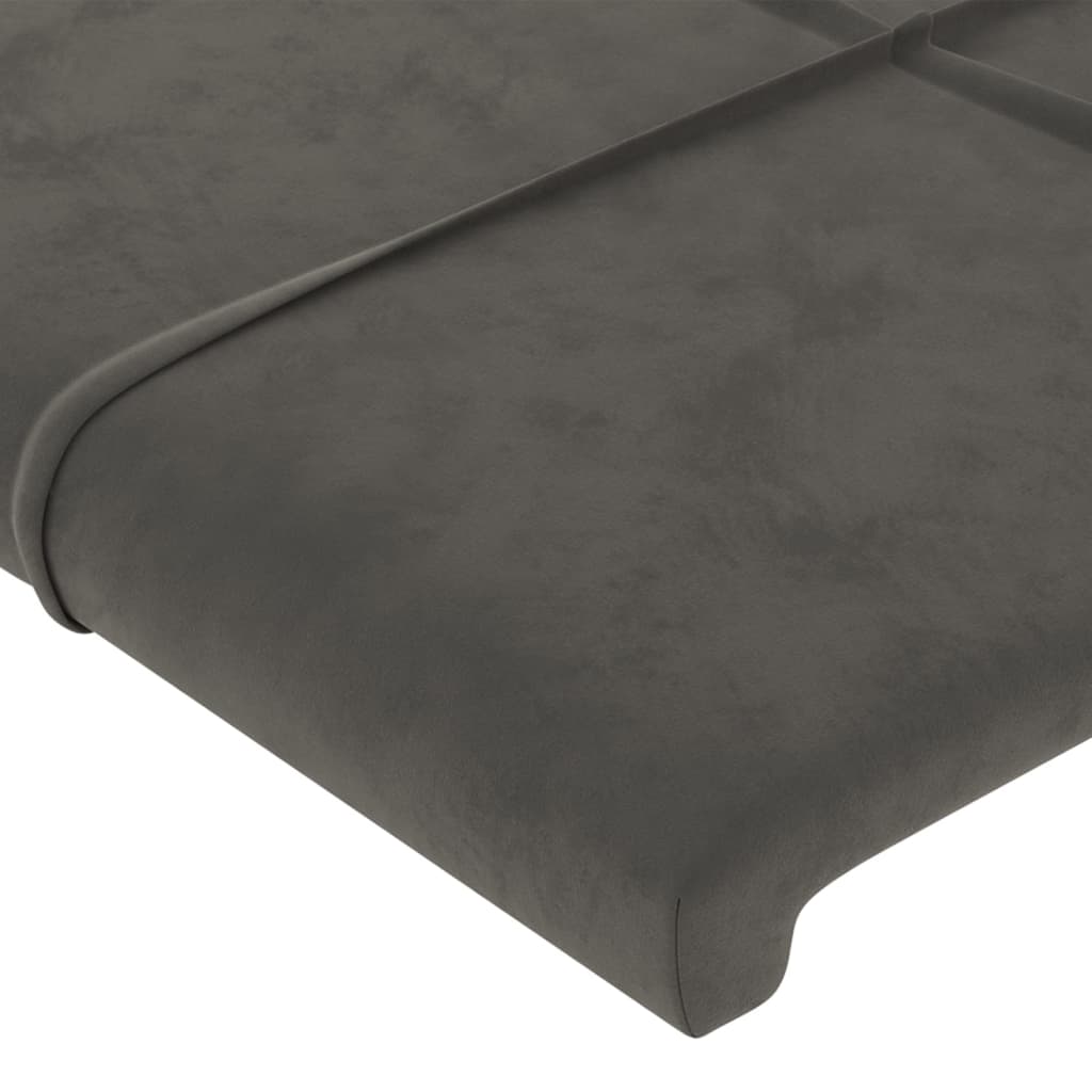 Cabeceira de cama 4 pcs veludo 72x5x78/88 cm cinzento-escuro