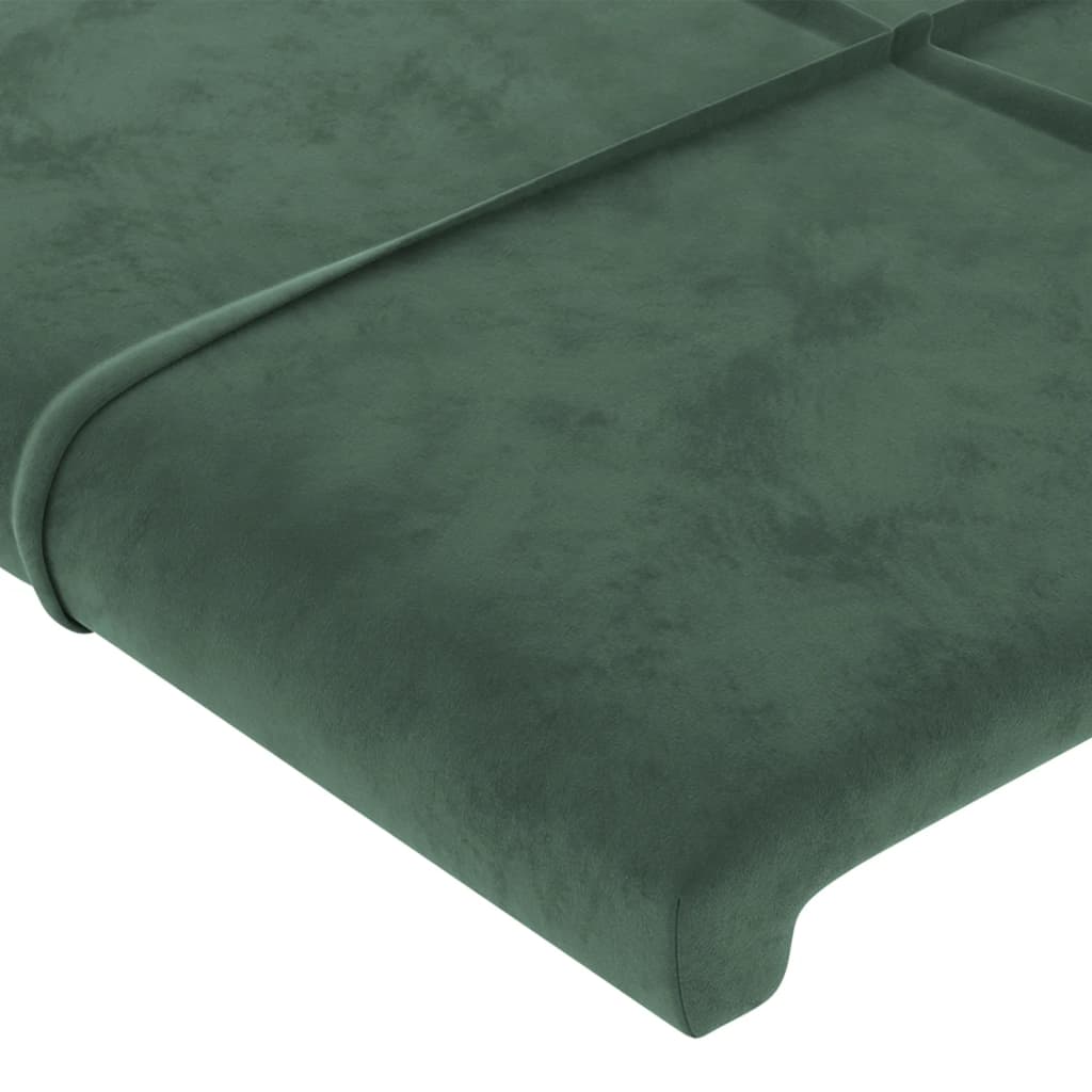 Cabeceira de cama 4 pcs veludo 72x5x78/88 cm verde-escuro