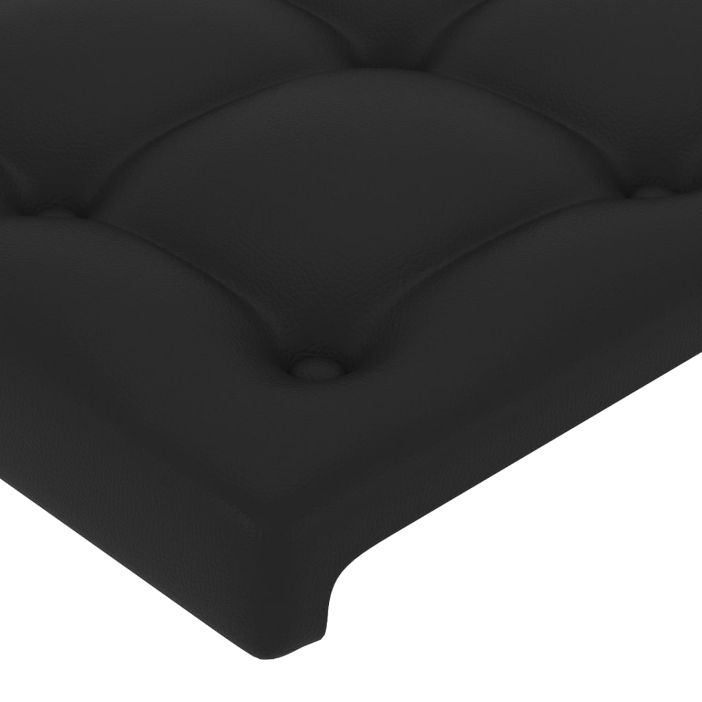 Cabeceira de cama 4 pcs couro artificial 100x5x78/88 cm preto