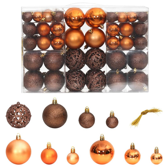 Enfeites de Natal 100 pcs 3 / 4 / 6 cm castanho