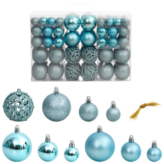 Enfeites de Natal 100 pcs 3 / 4 / 6 cm turquesa