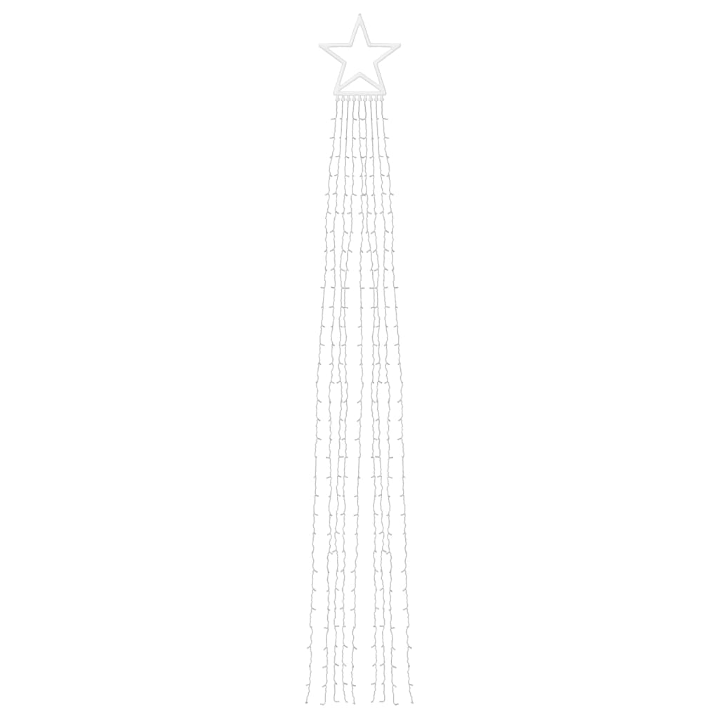 Iluminação p/ árvore de Natal 320 luzes LED 375cm branco quente