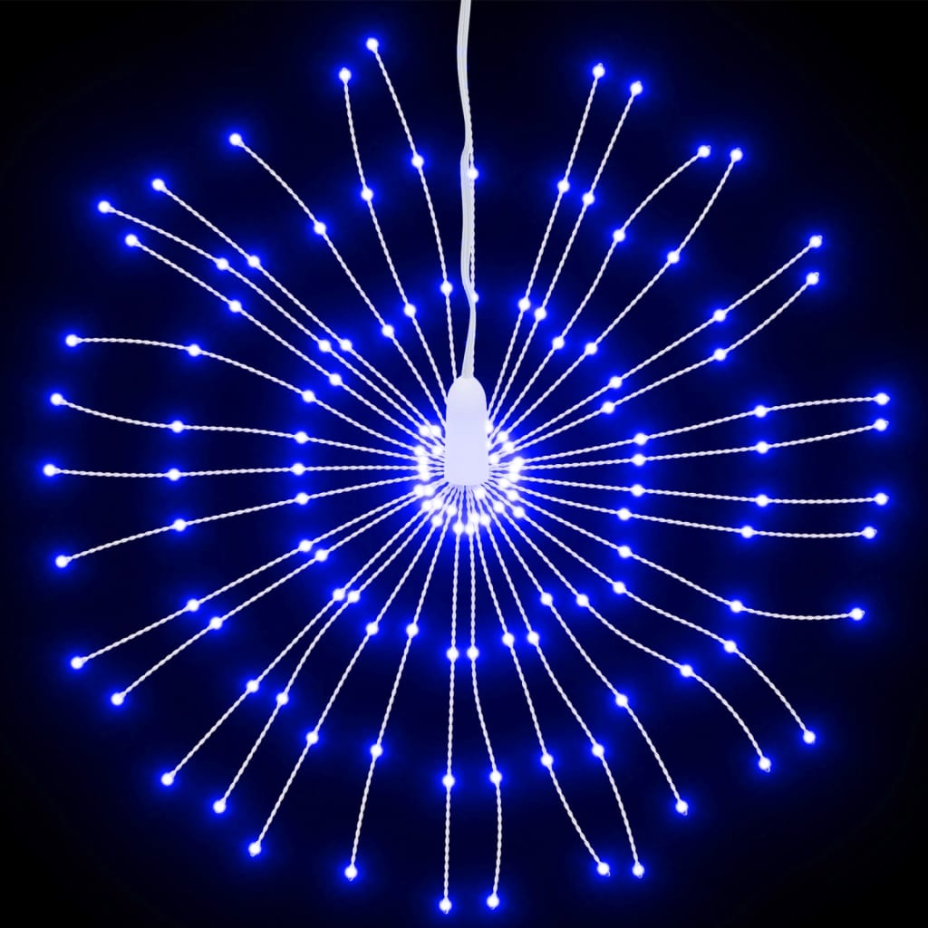 Iluminação estrelar p/ Natal 140 luzes LED 17 cm azul