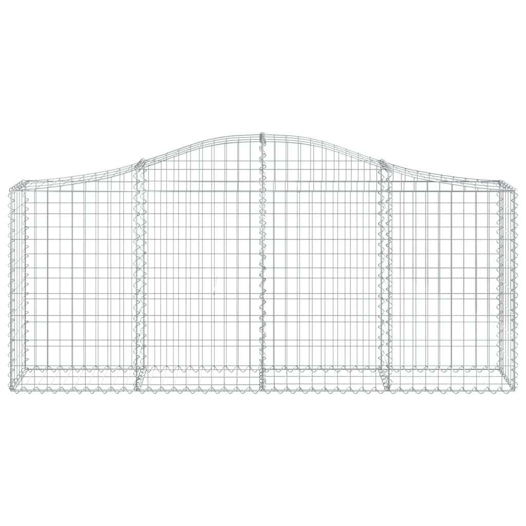 Cestos gabião arqueados 11pcs 200x30x80/100cm ferro galvanizado