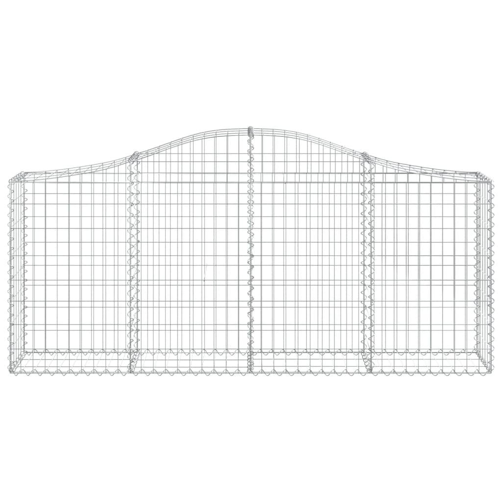 Cestos gabião arqueados 18pcs 200x30x80/100cm ferro galvanizado