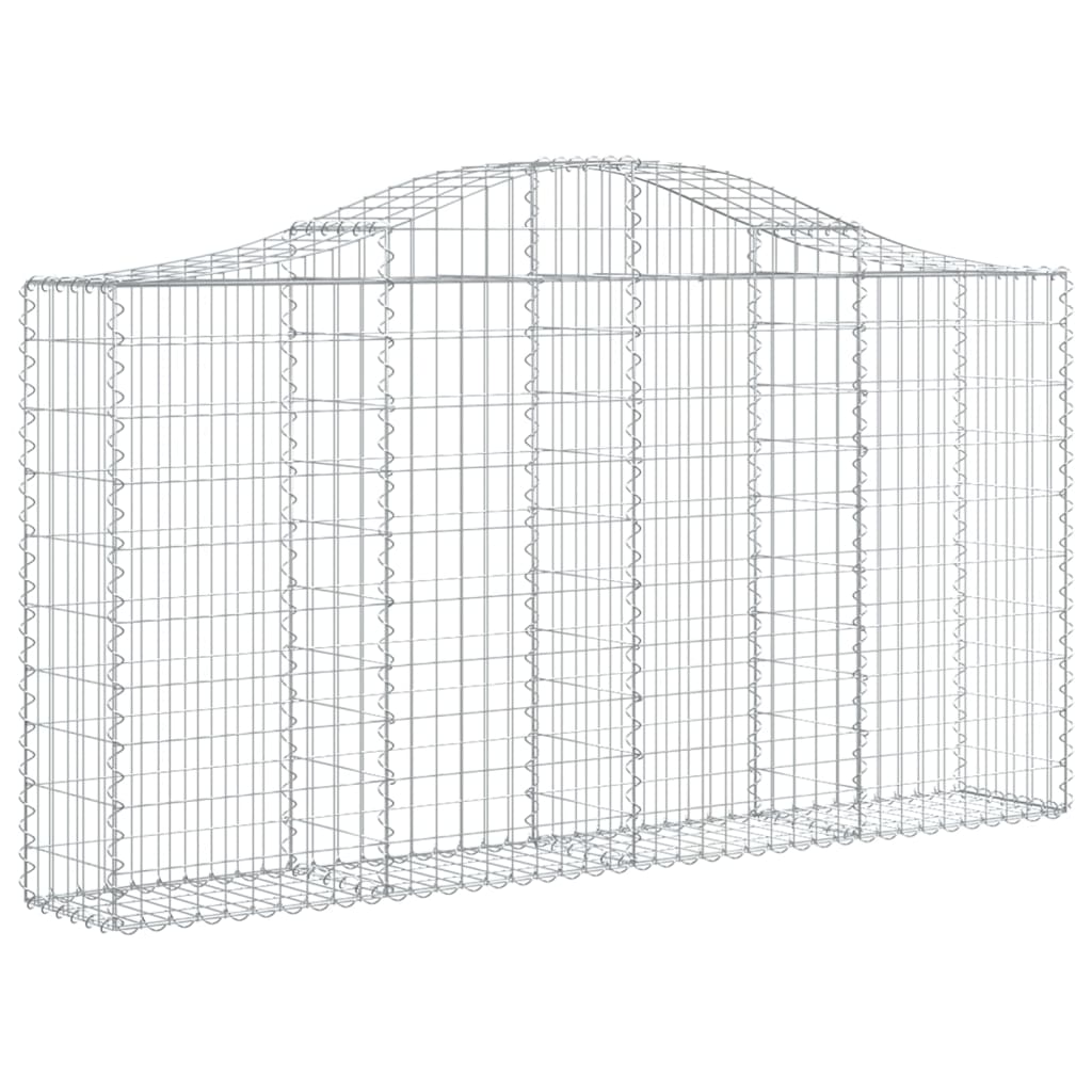 Cestos gabião arqueados 18 pcs 200x30x100/120 ferro galvanizado