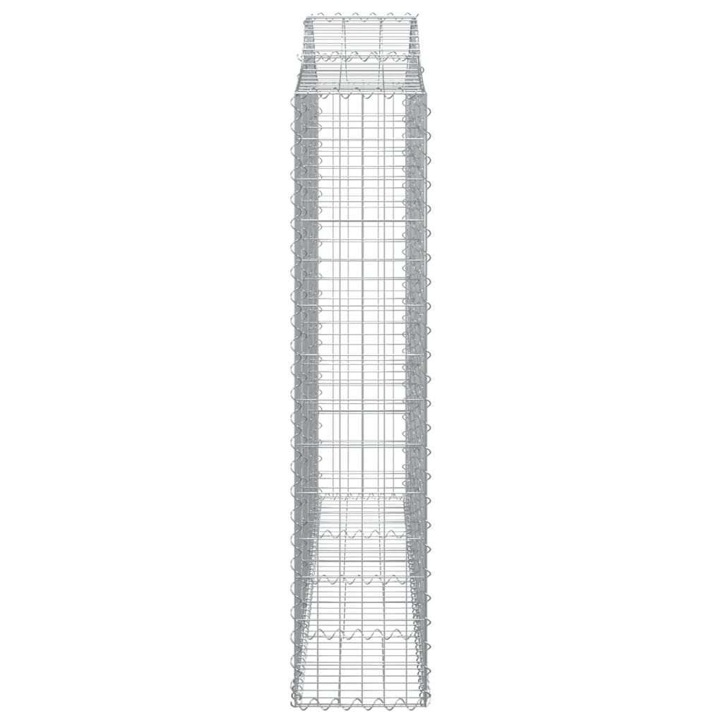 Cestos gabião arqueados 8pcs 200x30x140/160cm ferro galvanizado