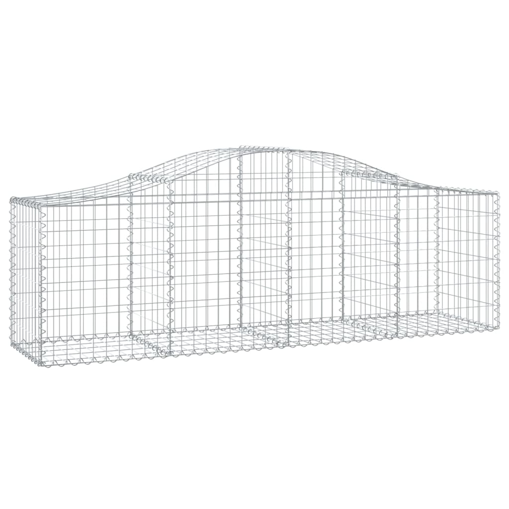 Cestos gabião arqueados 18pcs 200x50x60/80 cm ferro galvanizado